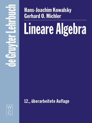 cover image of Lineare Algebra